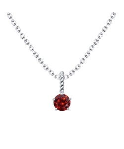 January Birthstone Silver Necklace SPE-5689